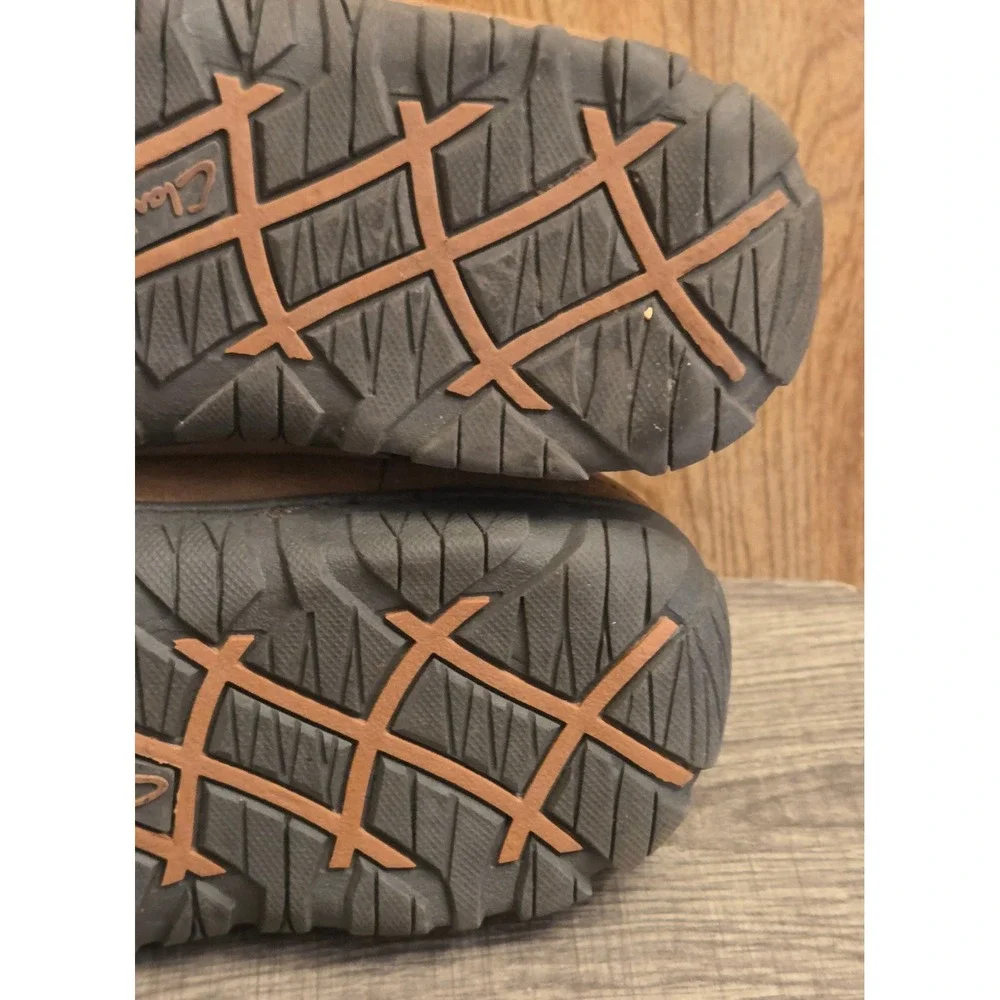 Clarks Mid Casual‎ Slippers Shoes Mens Size 10 Brown Tan